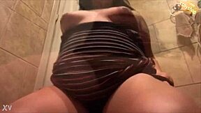 Chubby Teen Shoves Shampoo Bottle In Wet Pussy