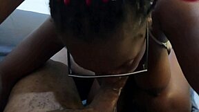 Deeper cumslut, swallow that thick load from your ebony whore mouth now