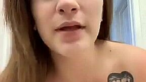 Blonde teen webcam girl bares her big tits