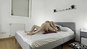 dirty tenant pays rent with tight pussy anal finger cum facial