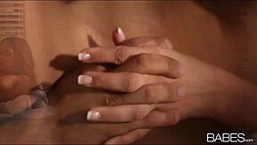 Teal Conrad's natural tits bounce as her man seduces and rides her wet pussy hard