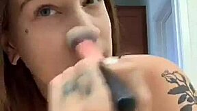 Blonde teen webcam girl bares her big tits