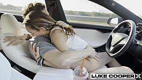 Bailey Base, ever fucked a hot Tinder date in the car like this?