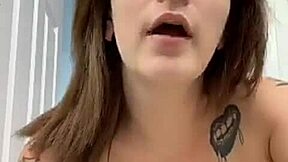 Blonde teen webcam girl bares her big tits