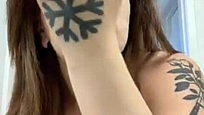 Blonde teen webcam girl bares her big tits