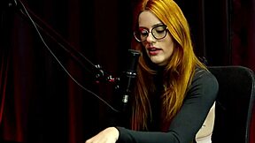 She's the only liberal one talking after guys forever on porn site - bella ruiva in sheer red! 😏🔥👀