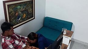 hot colombian bbw babe slurps cock in dorm roommate roleplay