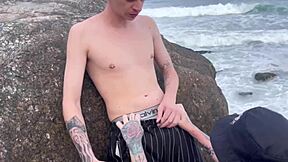 blonde fucks stranger bareback on floripa beach