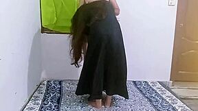 desi wife ferzana bhabhi cheats in abaya hijab at home