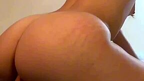 gray beanie girl moans riding fat cock