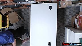 irish redhead shoplifter teen gets fucked hard by lp officer's big cock at work 😏🍆🔥