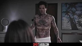 Brunette stepsis begs bro to pound her tight virgin ass