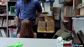 irish redhead shoplifter teen gets fucked hard by lp officer's big cock at work 😏🍆🔥