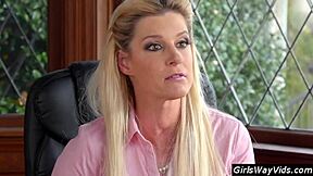 Milf and young student turn hot lesbian play