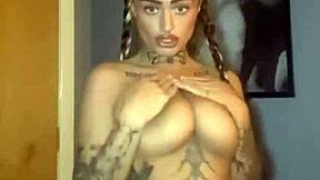 Big titty goth slut fingers to a hard squirting cum