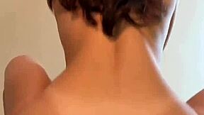 gray beanie girl moans riding fat cock