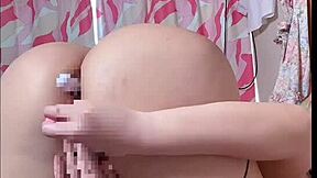 maria nagai anal masturbates in sexy underwear