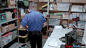 irish redhead shoplifter teen gets fucked hard by lp officer's big cock at work 😏🍆🔥