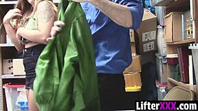 LP Officer Rips Clothes Teaches Shoplifting Teen Hard Lesson Lifterxxx