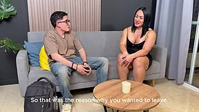 stepmom's huge muscles milk my big cock dry and dominates me secret!