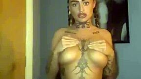Big titty goth slut fingers to a hard squirting cum