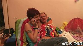 Can You Handle These Sexy Lesbians Riding Dildos Wildly?!