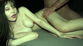 Japanese teen bends for first Italian cock in rough group cowgirl doggystyle creampie