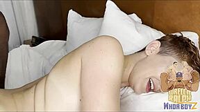 petite redhead slut gapes on bbc anal creampie