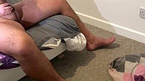 Step mom sucks dick rides hard cums on her belly!