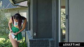 hey stepdad-in-law, alexis tae bends over offering tight ebony ass while boyfriend waits??