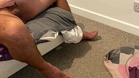 Step mom sucks dick rides hard cums on her belly!