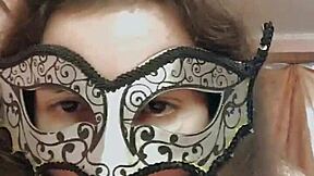 Skinny Russian slut in stockings dirty talks while fingering gaping pussy and ass close-up