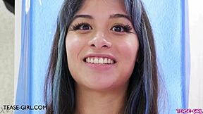 brunette shares her first sex story on camera