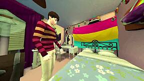 college cram session turns into pregnant mommy creampie roleplay in sims 4