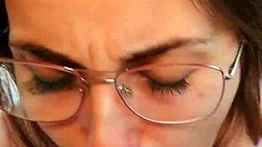 brunette babe gives blowjob then fucks in car pov vertical