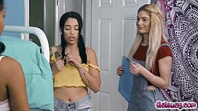 vanessa sky surrenders as nia kisses and licks her into lesbian bliss