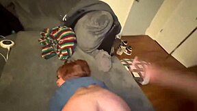 red buttplug in ass while bbc pounds tight pussy till squirt