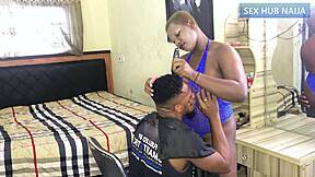 amateur ebony barber craves that massive bbc deep inside her