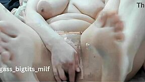 damn girl in pajamas... big ass thong huge tits milf masturbating to cum!