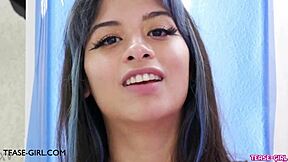 brunette shares her first sex story on camera