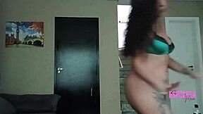 petite latina flashes small tits in lingerie for humiliation tease