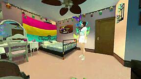 college cram session turns into pregnant mommy creampie roleplay in sims 4