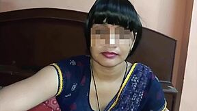 desi dude pounds his long-haired wife cowgirl style with hot hindi moans