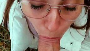 brunette babe gives blowjob then fucks in car pov vertical