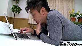 japanese trans teen gets bareback assfucked in bangkok