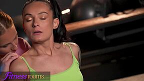 big tits yoga girl tries scissoring orgasm position
