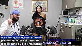 Dr Tampa Gives Zombae Tampa University Entrance Physical In Latex Nurse Gloves Hospital Fetish