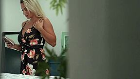 stepmom caught my peeping now she fucks family style!