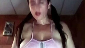 Curvy 40yo Colombian milf vibes huge pussy lips in steamy shower striptease