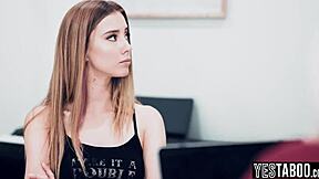 big boobs milf boss seduces stepdaughter teen 😍 face sits licks pussy tribs hard!!